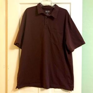 Duluth Trading company long tail tee polo maroon dark red